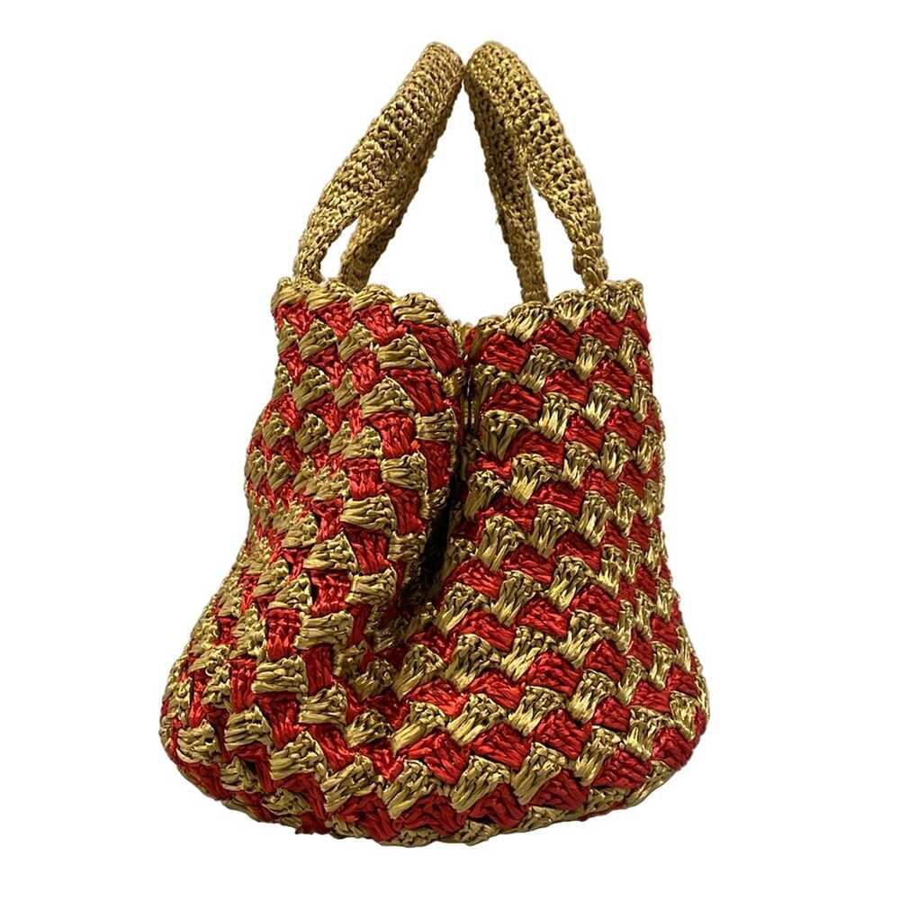 Prada Tote Bag Beige Red - Picture 4 of 15